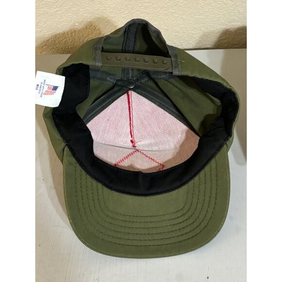 Vintage Boy Scout Twill Fabiric Cap M/L Adjustable Fit‎ Snapback Red Olive - Picture 2 of 5